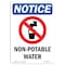 Signmission OSHA Notice, 5" Height, Non-Potable Water Sign With Symbol, 5" X 3.5", Portrait OS-NS-D-35-V-15109 - alternate 1